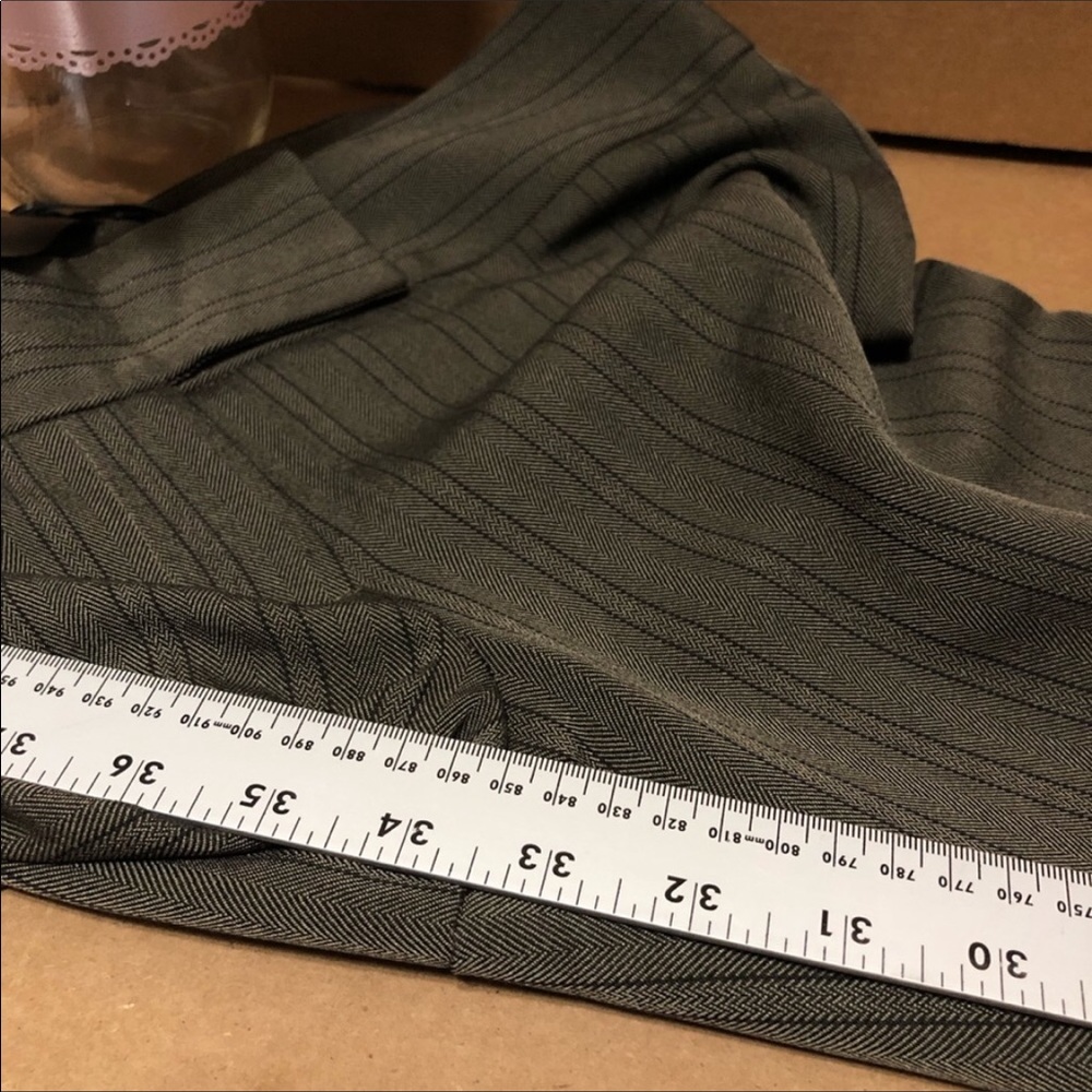 NEW ATRIUM Dress Pants green w/black stripes - Picture 6 of 8